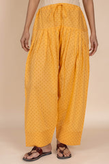 Yellow  Polka Farshi Trousers
