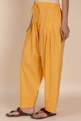 Yellow  Polka Farshi Trousers