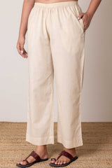 Light Beige Wide Trousers