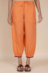 Orange Polka Afghani Trousers