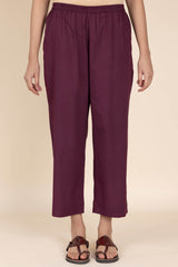 Burgundy Cambric Trousers