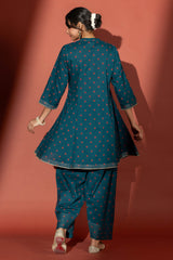 Teal Noor Kurti