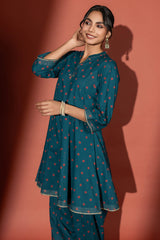 Teal Noor Kurti