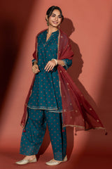 Teal Noor Kurti
