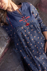 Blue Mosaic Kurta