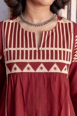 Rustic Grid Kurta
