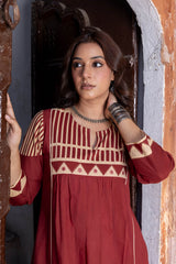 Rustic Grid Kurta