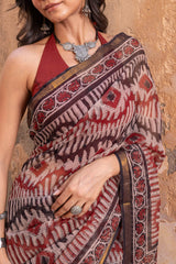 Rust Rhythm Doria Saree