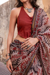 Rust Rhythm Doria Saree