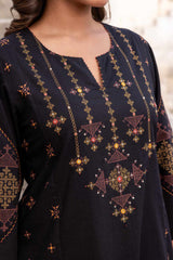 Black Kasuti Kurta