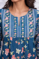 Cobalt Orchard Kurta