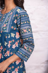 Cobalt Orchard Kurta