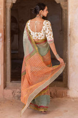 Multi-Striped Doria Saree