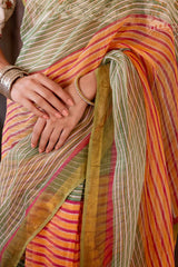 Multi-Striped Doria Saree