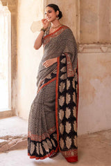 Bagru Buta Chanderi Saree
