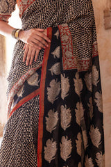 Bagru Buta Chanderi Saree