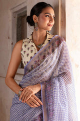 Checks Doria Saree