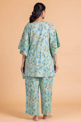 Soft Blooms Kaftan Nightsuit Set