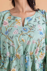 Soft Blooms Kaftan Nightsuit Set