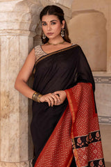 Bagru Chanderi Saree