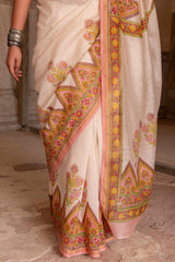 Zigzag Chanderi Saree