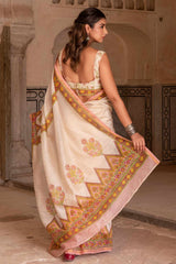 Zigzag Chanderi Saree