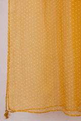 Mustard Polka Dot Dupatta