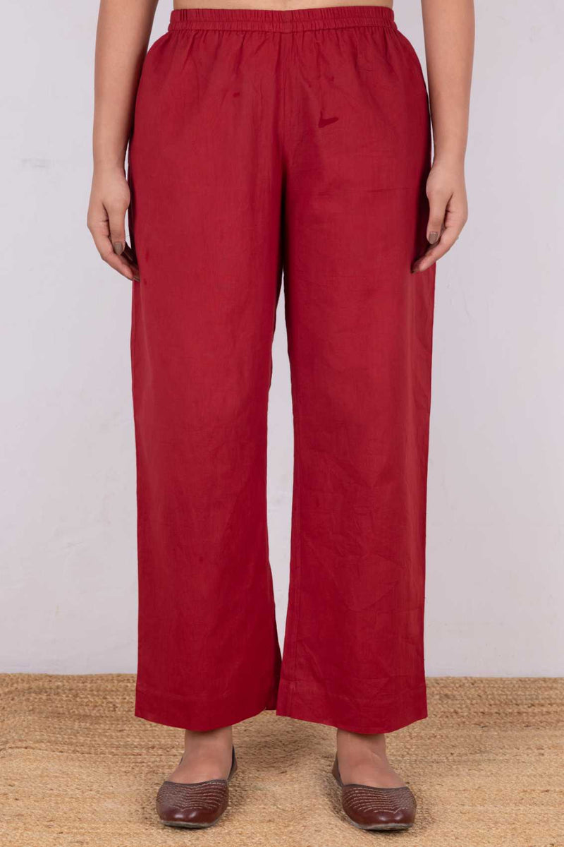 K*S様 NEAT HOUSE Trousers Wide Cotton Bei Mulberry Wide Trousers – Cottons Jaipur