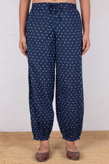Blue Bandhani Afghani Trousers