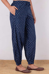 Blue Bandhani Afghani Trousers