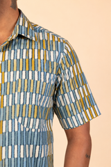 Ocean Hues Cotton Shirt