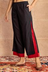 Red & Black Double Layer Trousers