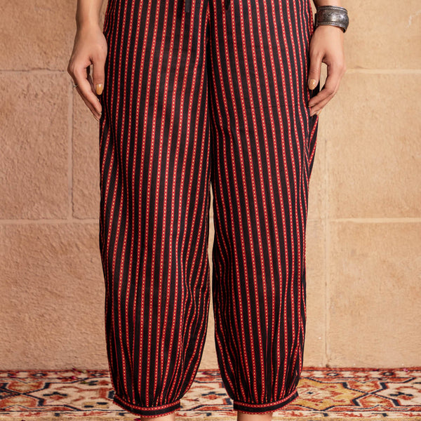 Striped Wide Leg Trousers  Jersey Lounge Pants  Natural Bed Company