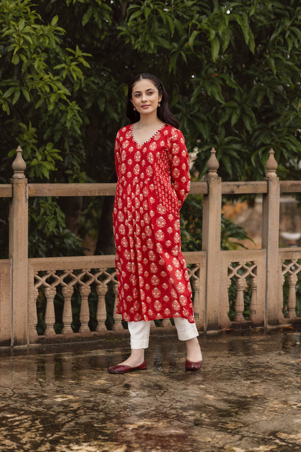 Razzy Red Kurta