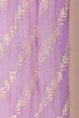 Lavender Embroidered Dupatta
