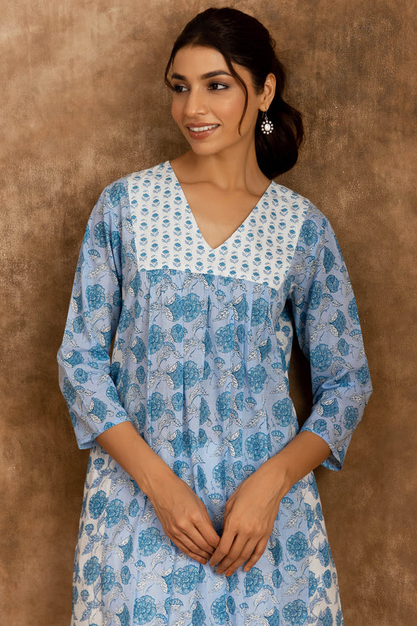 Tropical Blue Kurta