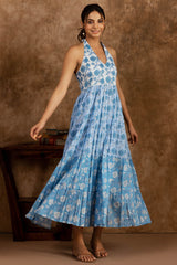 Blue Halter Dress