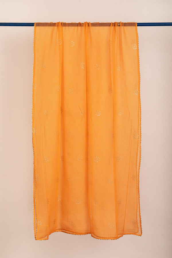 Orange Kota Doria Dupatta