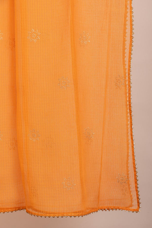 Orange Kota Doria Dupatta