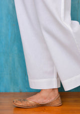 White Wide Leg Trouser