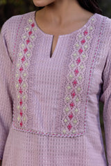Blush Pink Embroidered Kurta